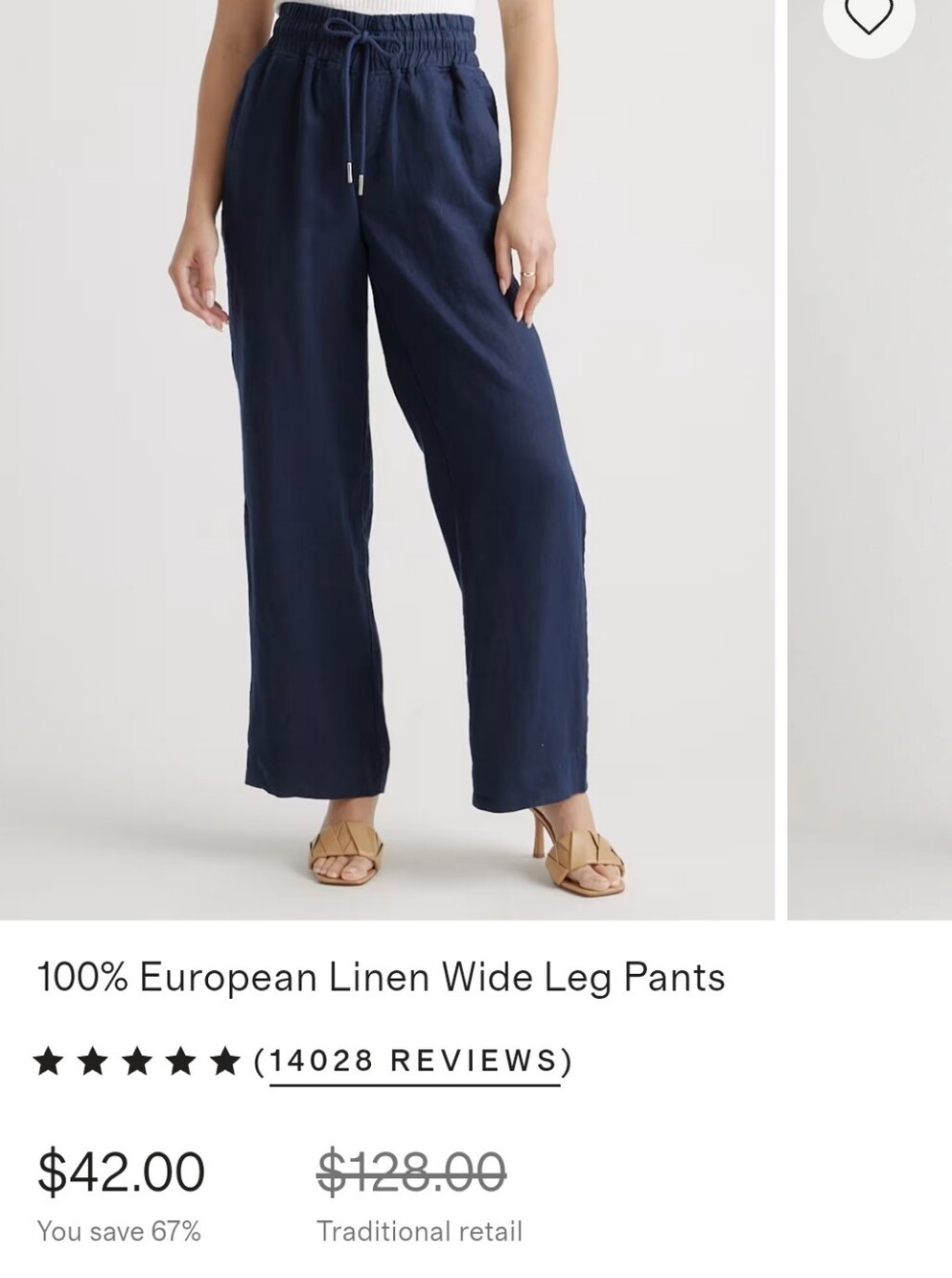 Quince Eurpean Linen Wide Leg Pants